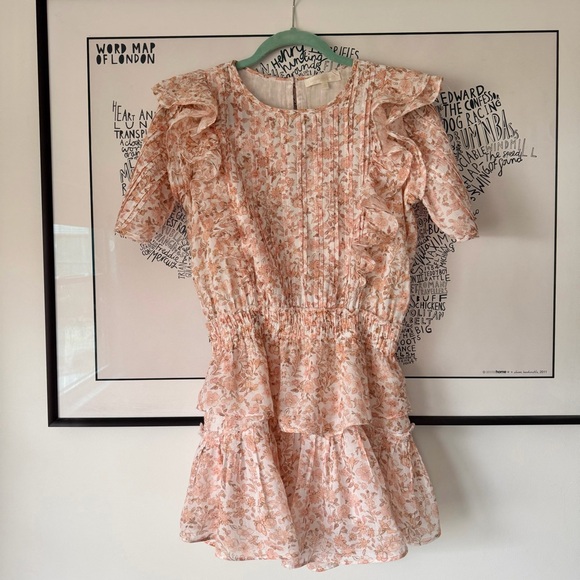 LOVESHACKFANCY Natasha Dress Vanilla Foam Ditsy Floral Print Size XS Cotton - Picture 7 of 16